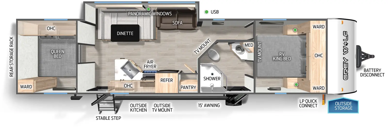 Grey Wolf 29QB Floorplan